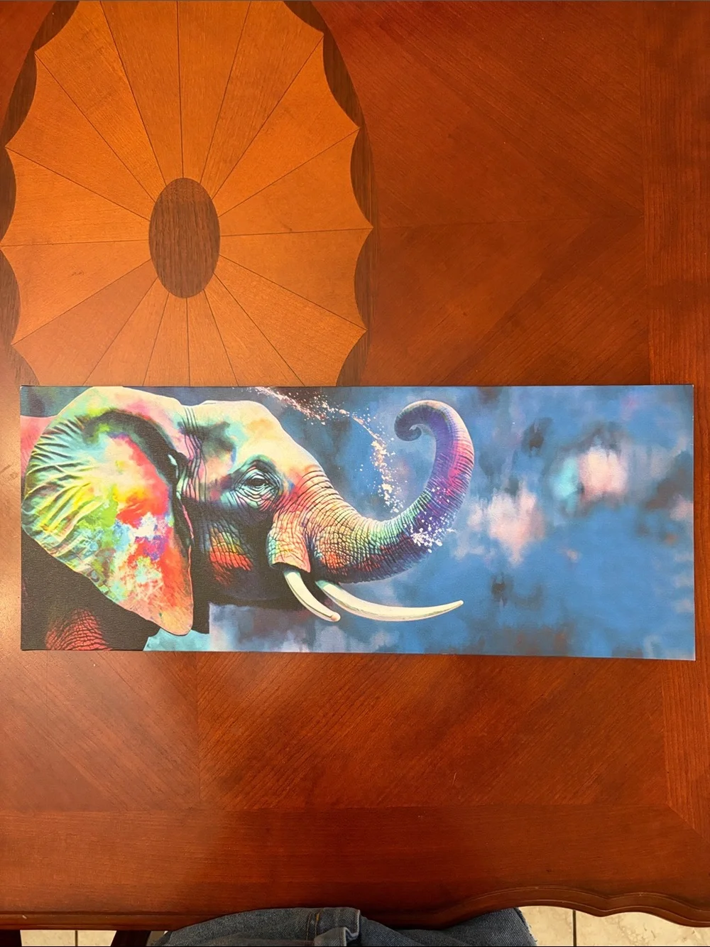 Colorful Elephant Canvas Wall Art - Multicolor
